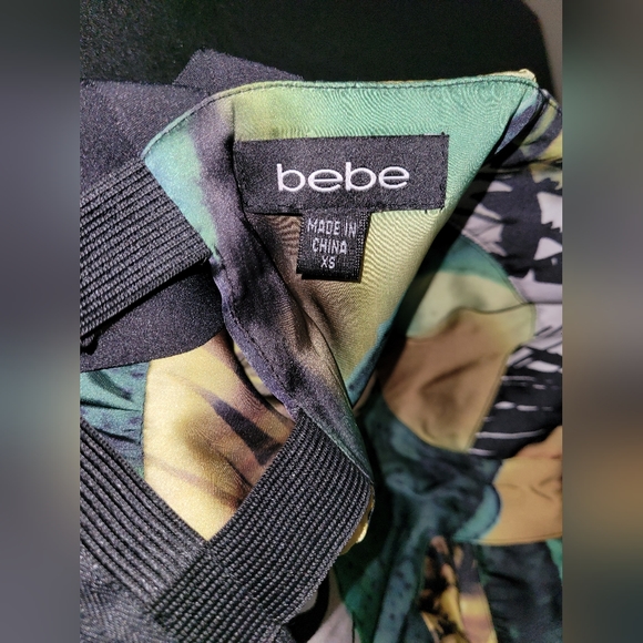 Bebe Multicolor Hi Low Flowy Sleeveless Summer Dress, Size XS - Picture 8 of 11